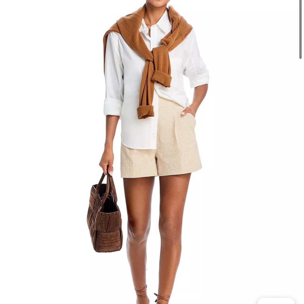 Veronica Beard High Waist Seersucker Shorts Size 8 NWT
